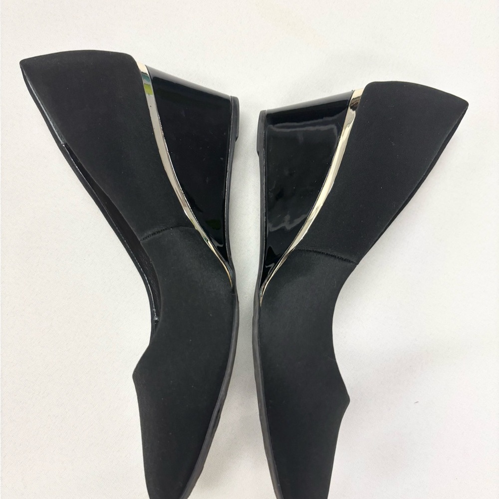 Alfani Step and Flex Elegant Black Wedge Heels size 9 - Picture 4 of 5